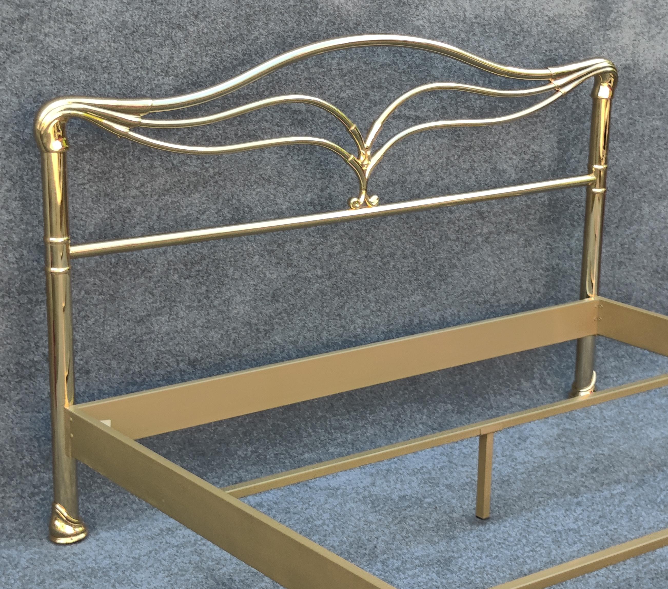 brass bed frame queen