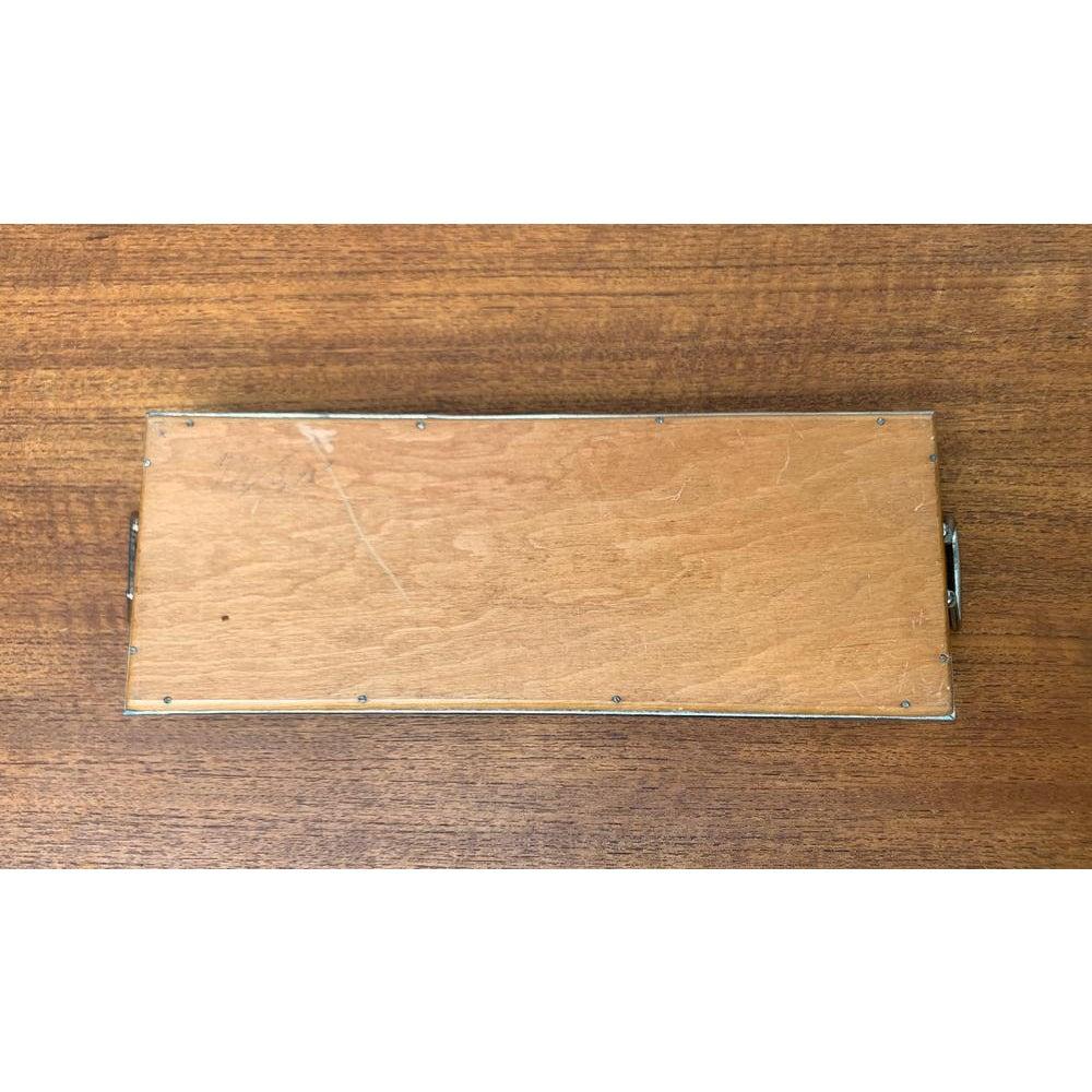 Art Deco / Jugendstil Tablett aus Metall und Glas im Angebot 6