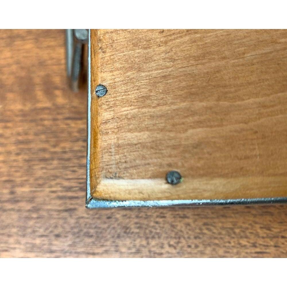 Art Deco / Jugendstil Tablett aus Metall und Glas im Angebot 7