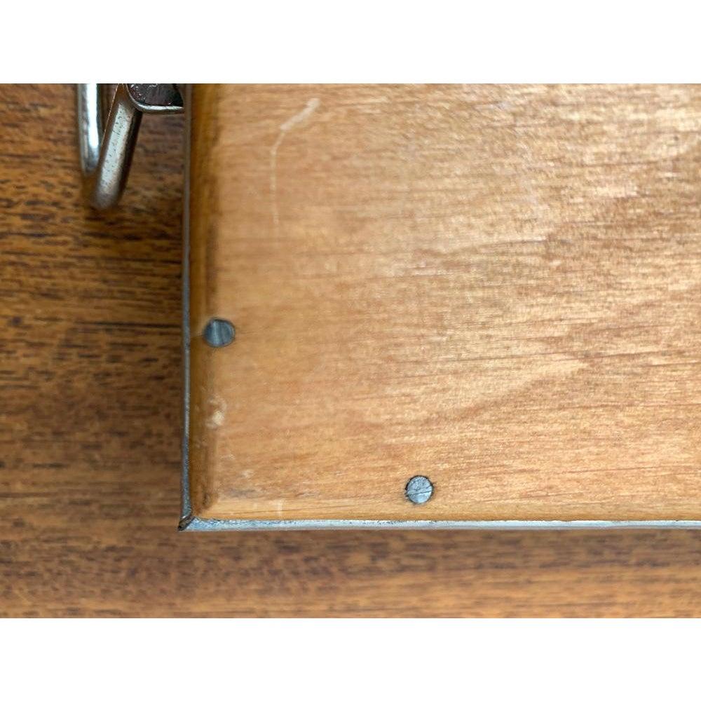 Art Deco / Jugendstil Tablett aus Metall und Glas im Angebot 1
