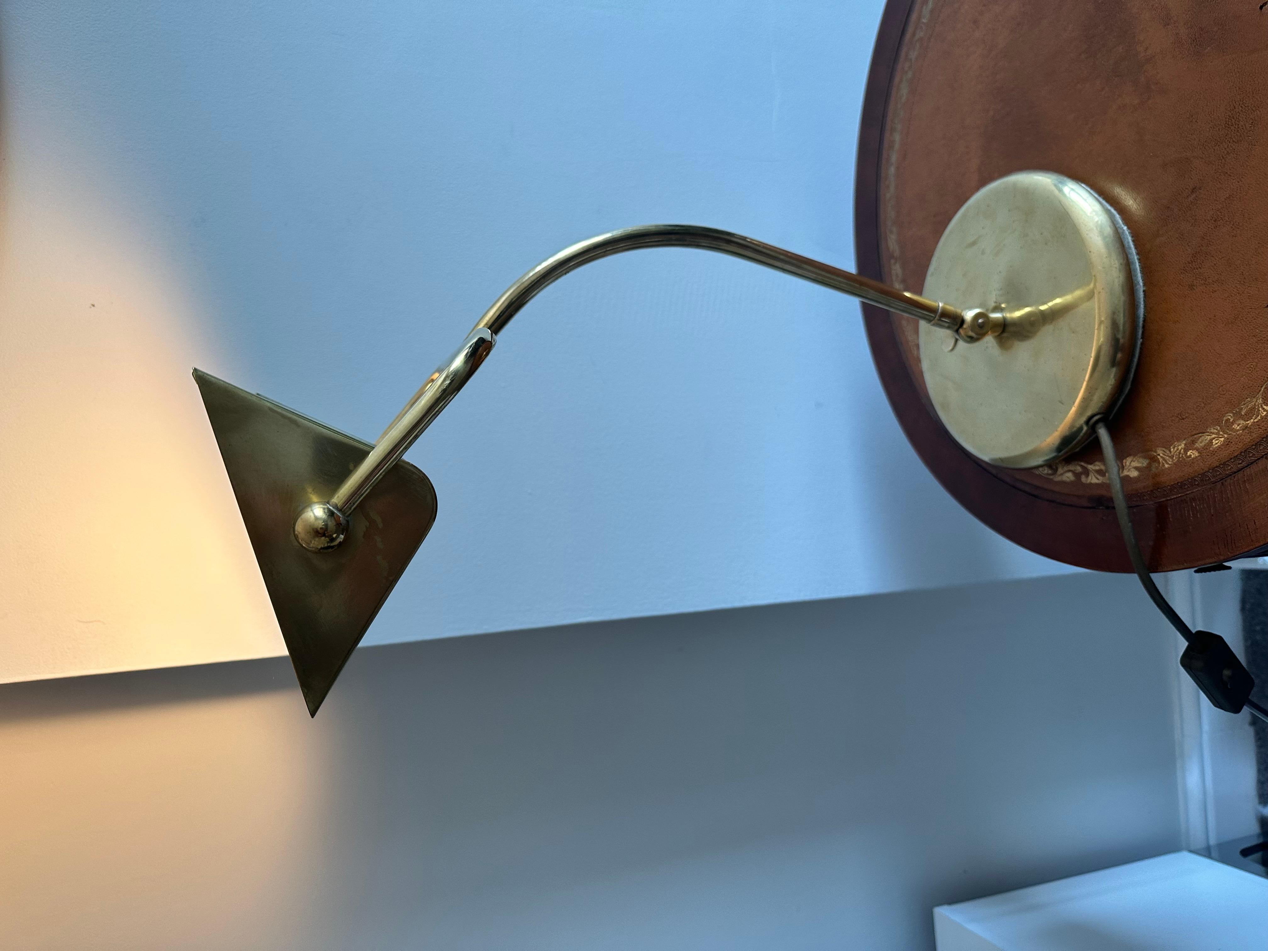 Art Deco Articulated Brass Bankers Table Lamp 5