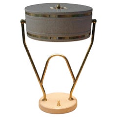 Art Deco Articulating Desk Lamp. 1939 NYWF Rare Simulated Metal Leather