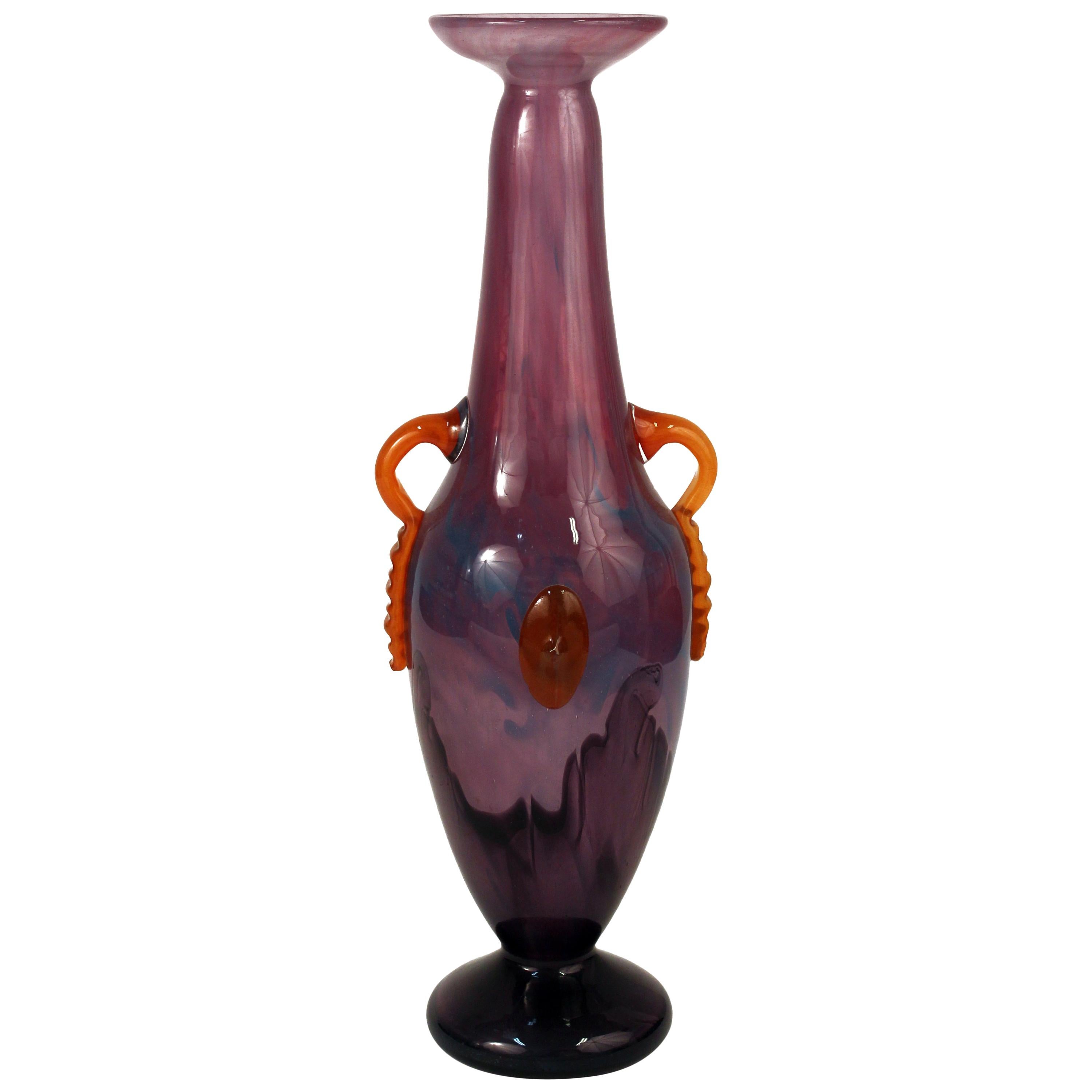 Art Deco Artistic Vase by Charles Schneider For Sale