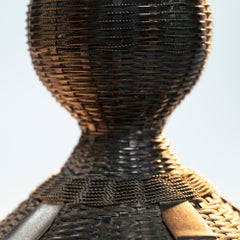 Art deco arts & crafts woven copper lampbases, 1900s