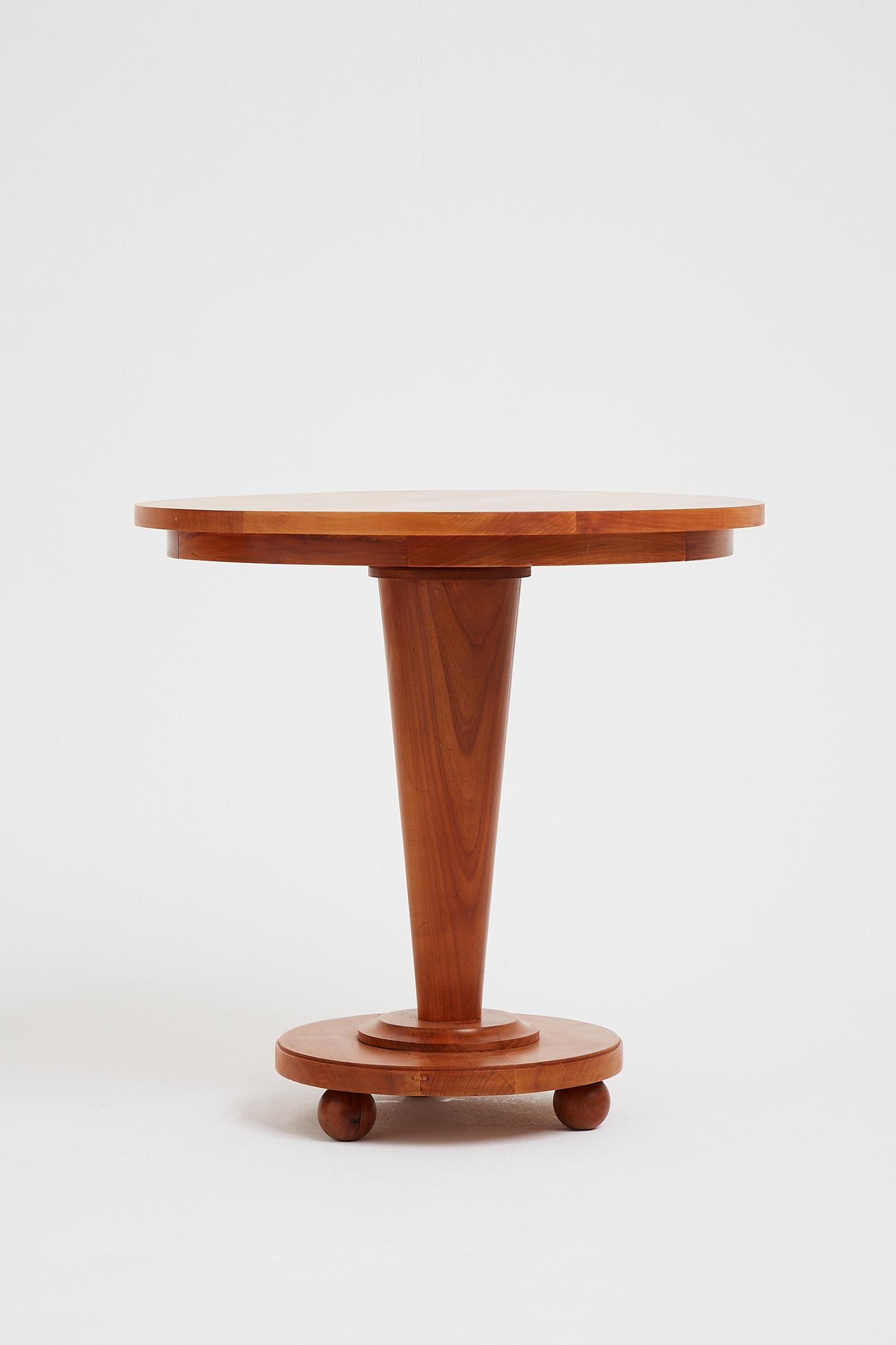 French Art Deco Ash Side Table