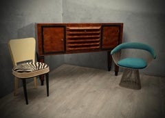 Art Deco Ash Wood and Brass Keys Austrian Dry Bar Credenzas Sideboard, 1920