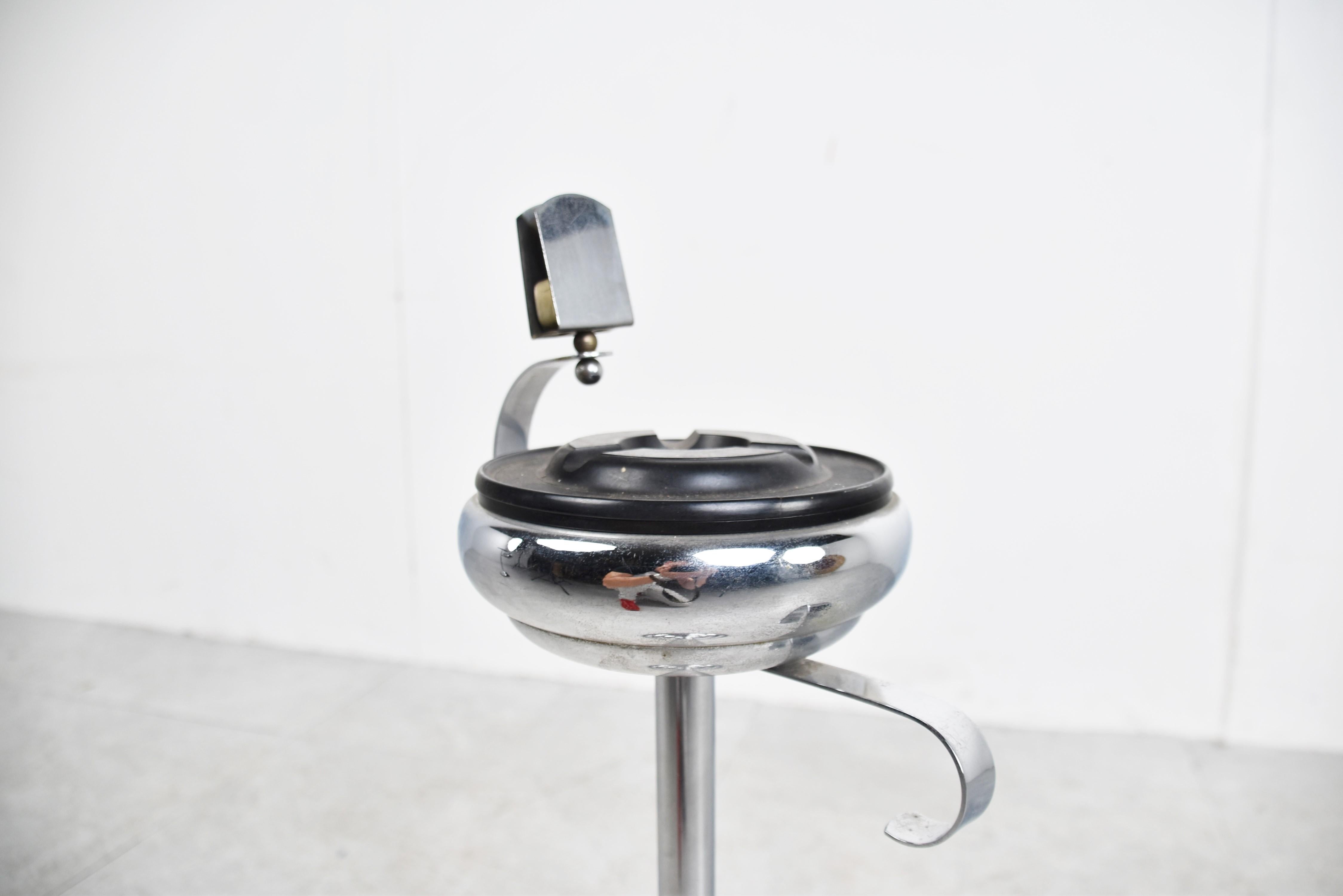 Chrome Art Deco Ashtray by Demeyere, 1930s For Sale