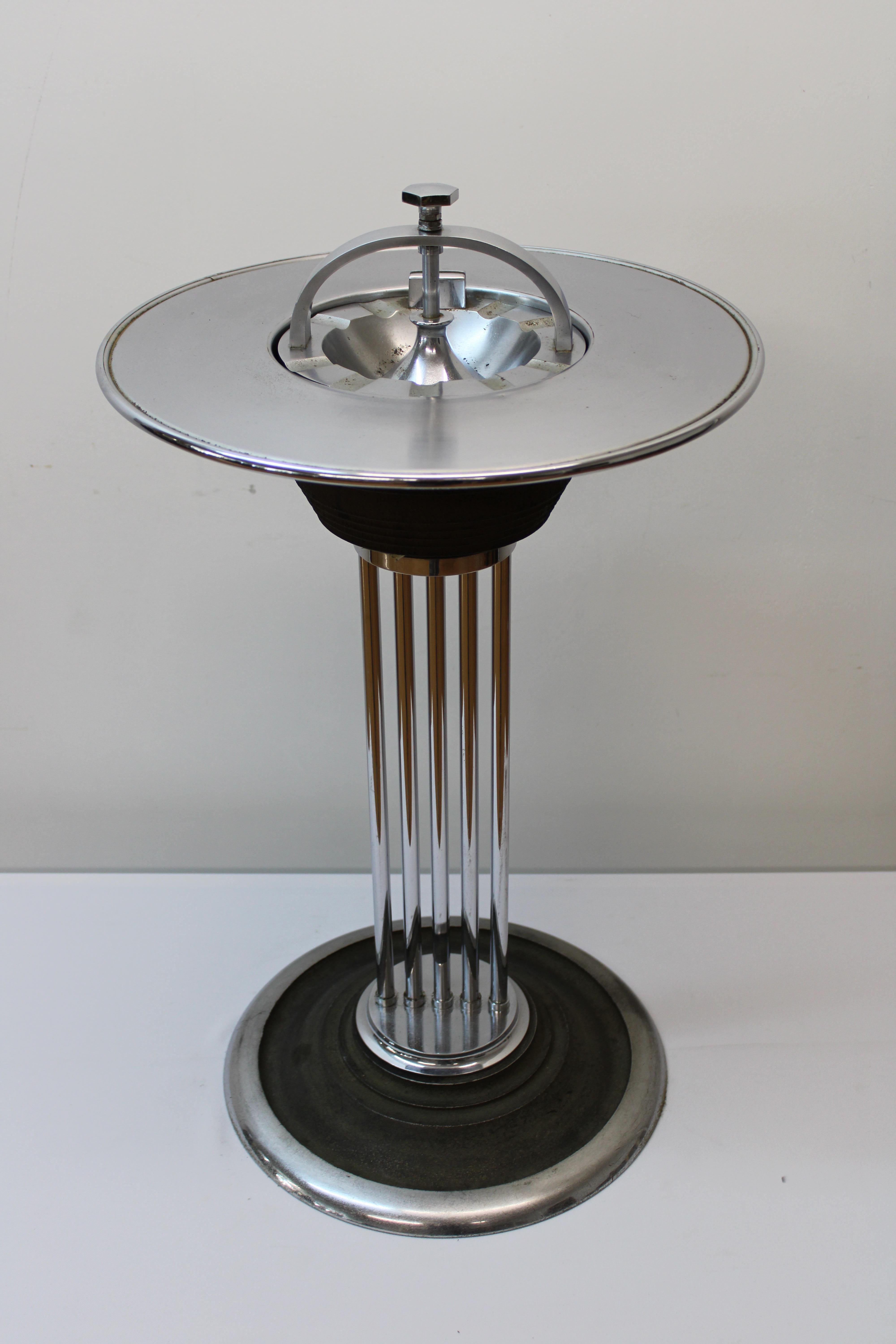 Art Deco Ashtray / Cocktail Smoker Stand Designed By W.J Campbell 1