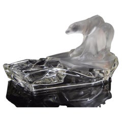 Art Deco Ashtray, Designed by Karl Zentner for Glasswork Libochovice, 1930s