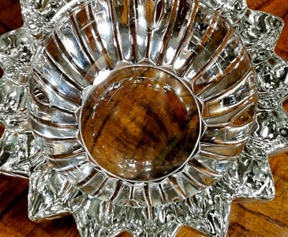 20th Century Art Deco Ashtray 'Or Cup' In Molded Glass Pierre D’Avesn, France