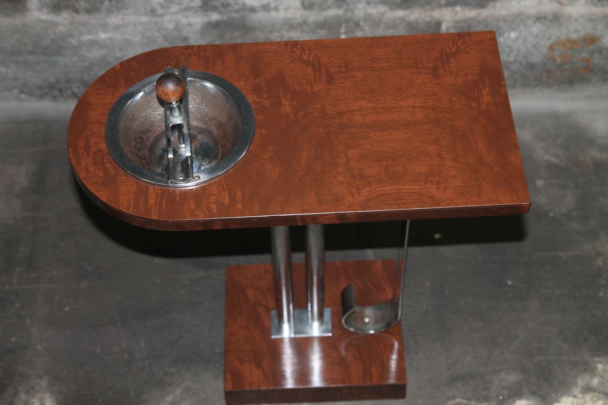 North American Art Deco Ashtray Side Table by Charles Hardy For Sale