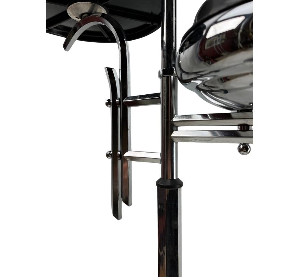 Art Deco Ashtray Stand, Chrome and Bakelite by Demeyere, Belgium, 1930s For Sale 4