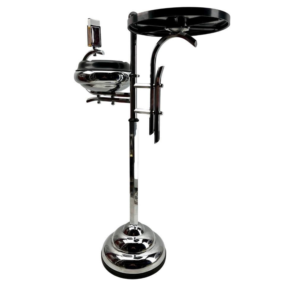 Art Deco Ashtray Stand, Chrome and Bakelite by Demeyere, Belgium, 1930s For Sale 6