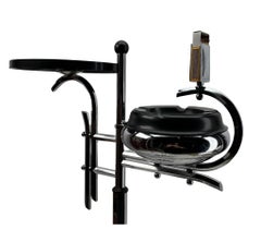 Cenicero Art Decó, cromo y baquelita de Demeyere, Bélgica, años 30