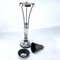 Art Deco Aschenbecher Stand, Chrom und Bakelit von Demeyere, Belgien, 1930er Jahre