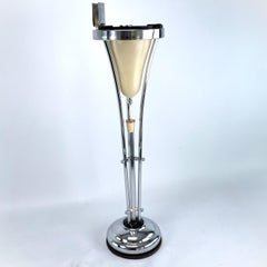 Stand de cendrier Art déco, chrome et bakélite par Demeyere, Belgique, années 1930