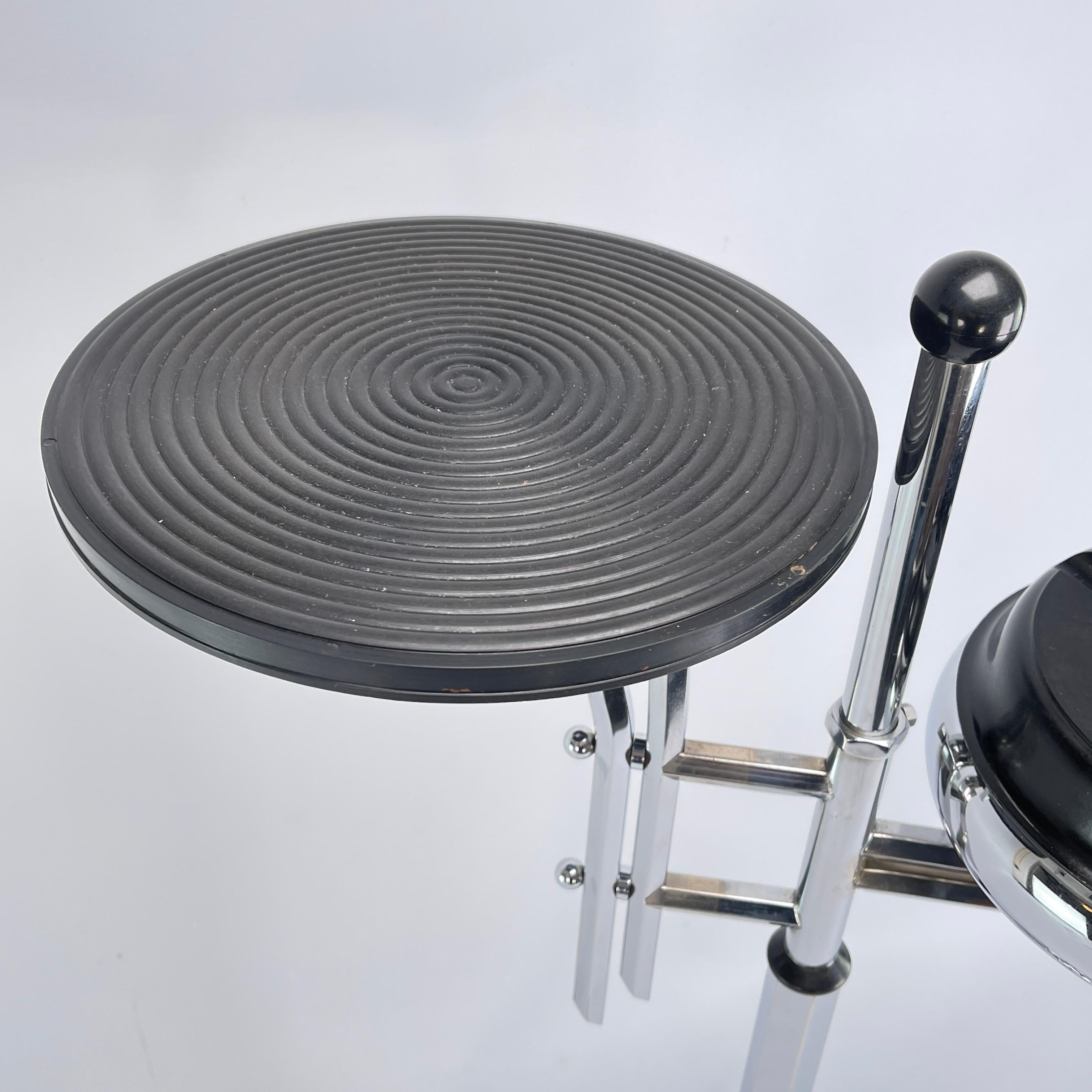 Art Deco Ashtray Stand, Chrome and Bakelite by Demeyere, Belgium, 1930s For Sale 1