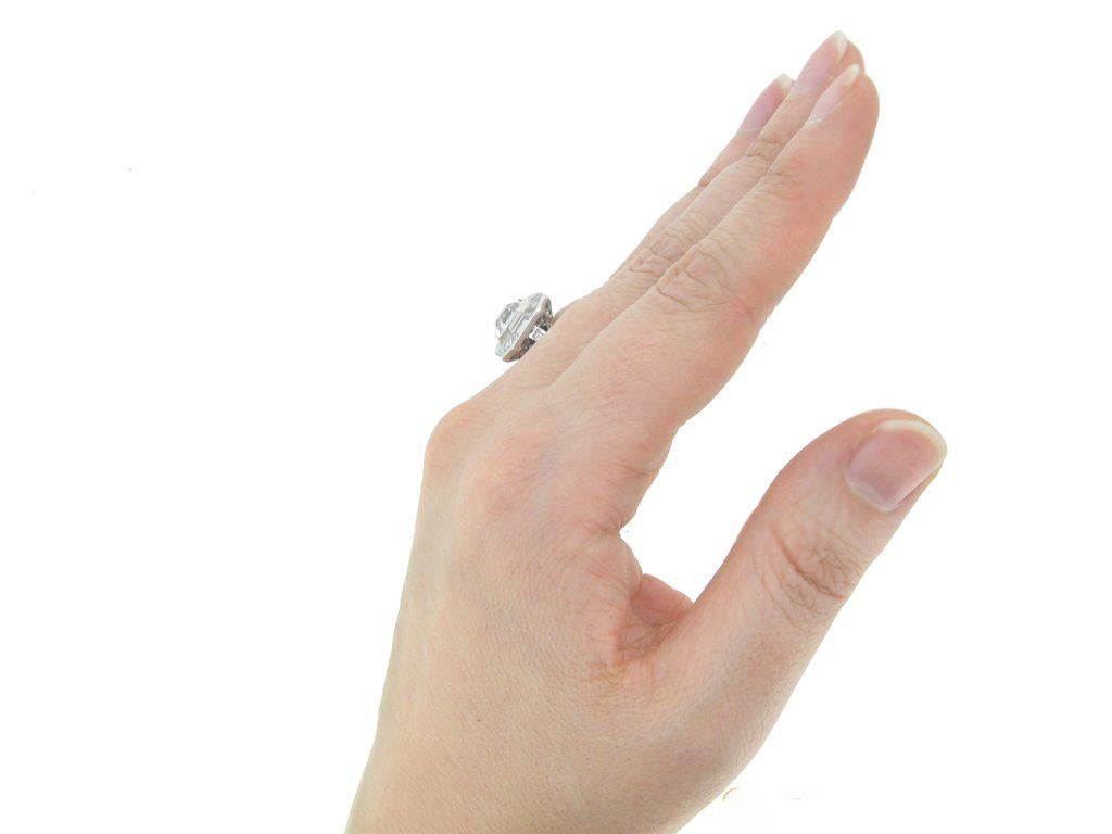 art deco asscher cut diamond ring