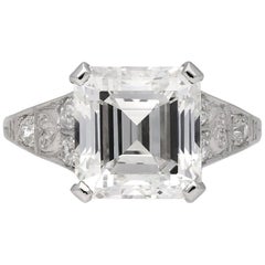Anello con diamante taglio Asscher Art Deco, 1920 circa