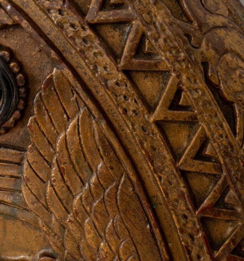 Art Deco Assyrian Revival Flush Ceiling Mount 1