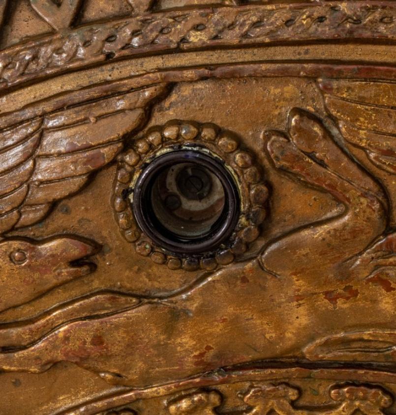 Art Deco Assyrian Revival Flush Ceiling Mount 2