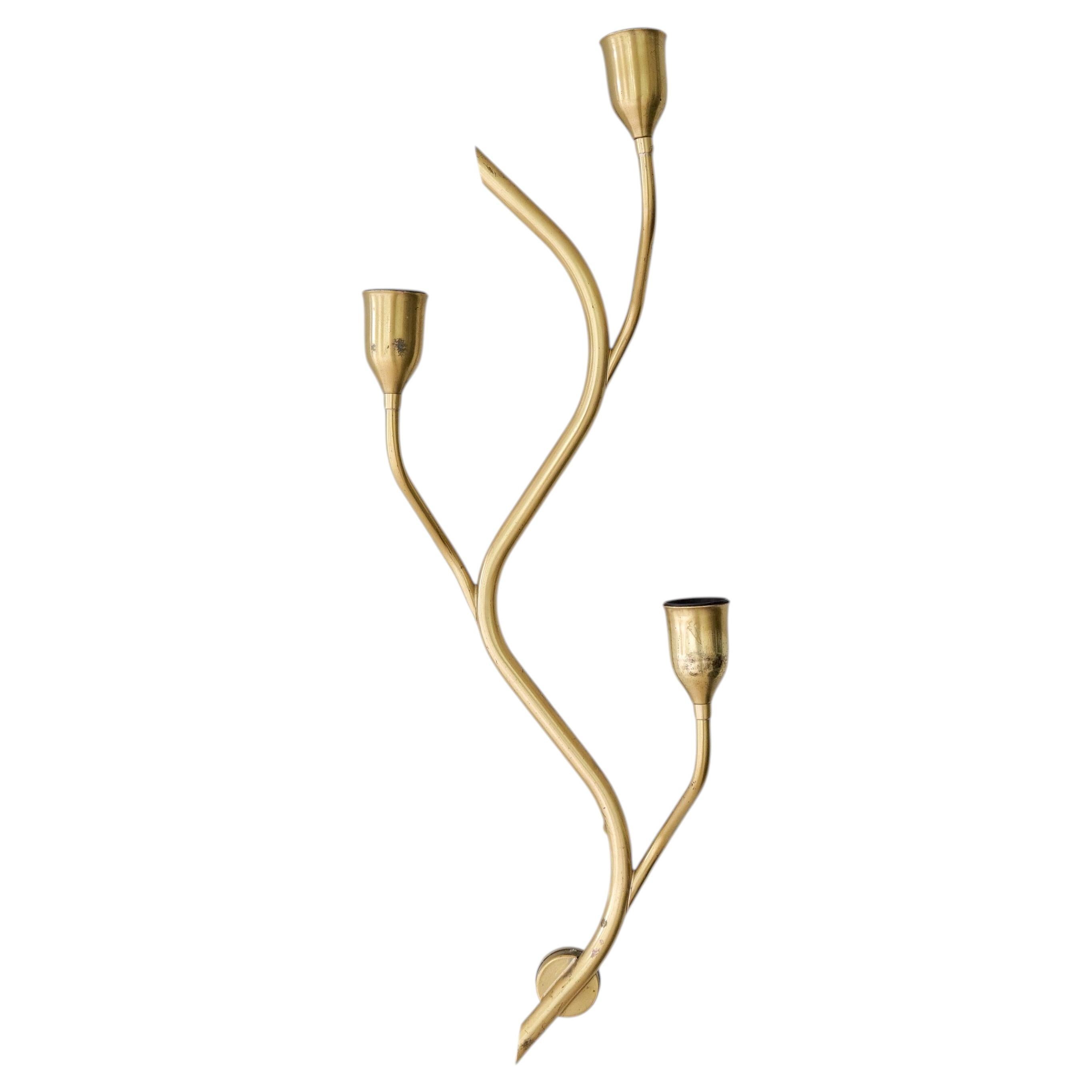 Art Deco Astra Wall Light, Brass, Mid-Century Modern, Norway, 1950s