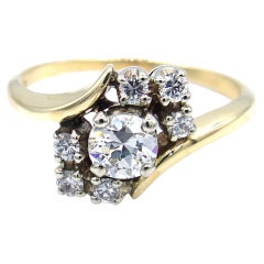 Art Deco Asymmetrical Diamond Ring