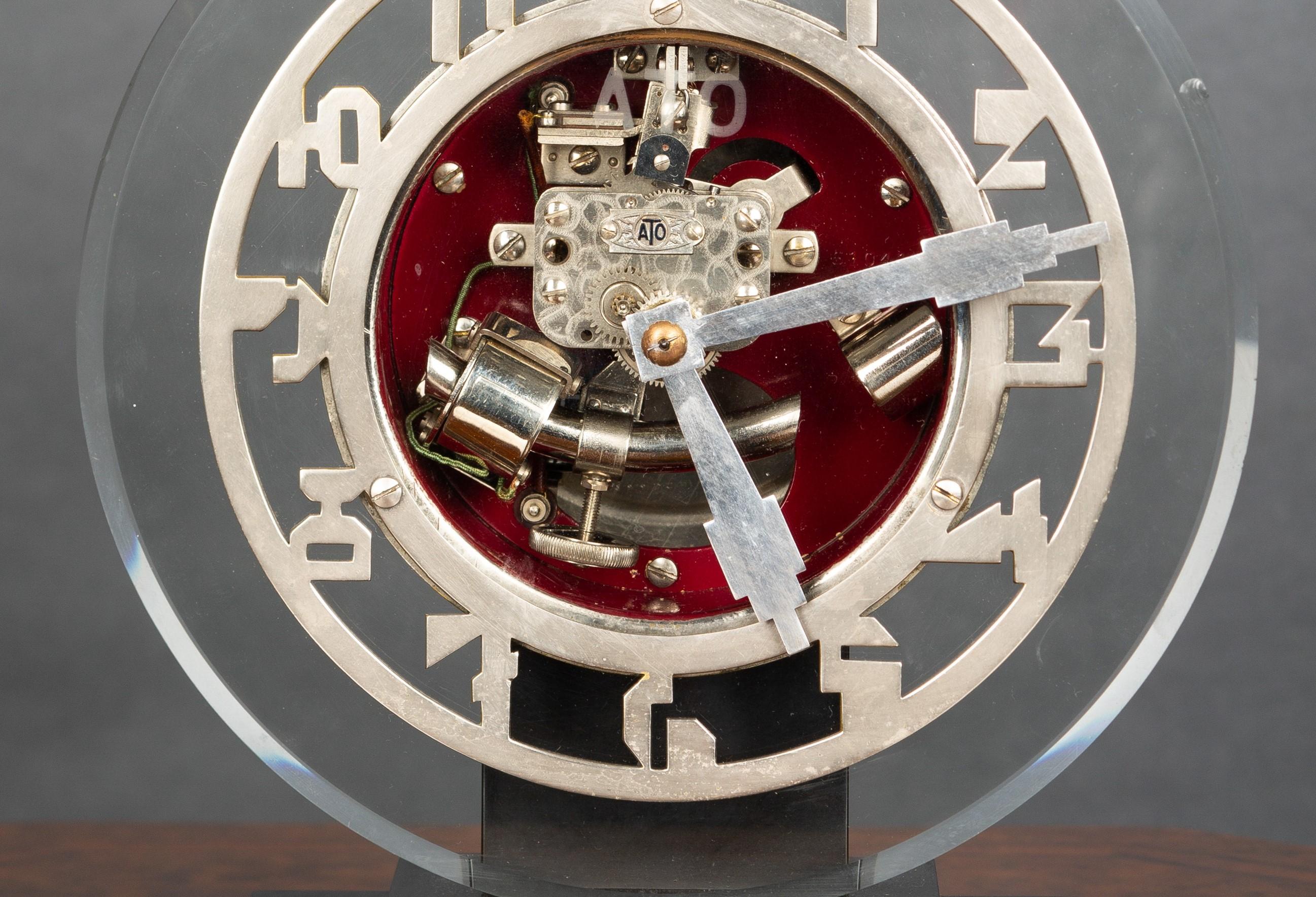 French Art Deco ATO Mantel Clock For Sale