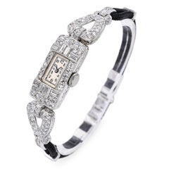 Art Deco Audemars Piguet Platinum 3.67tcw Diamond Watch