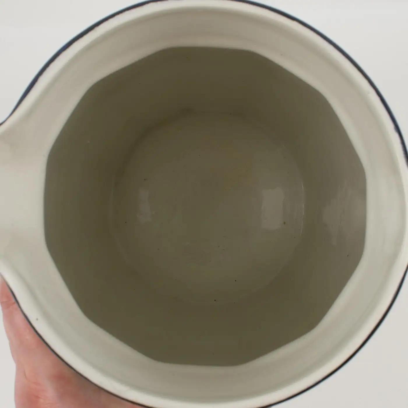 Art Deco Auguste Mouzin Ceramic Toiletry Dresser Bowl, Pitcher and Boxes Set For Sale 8