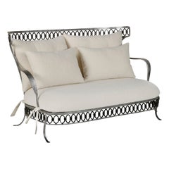 Art Deco Aurora Sofa White Woven Bouclé Handmade in Portugal by Lusitanus Home