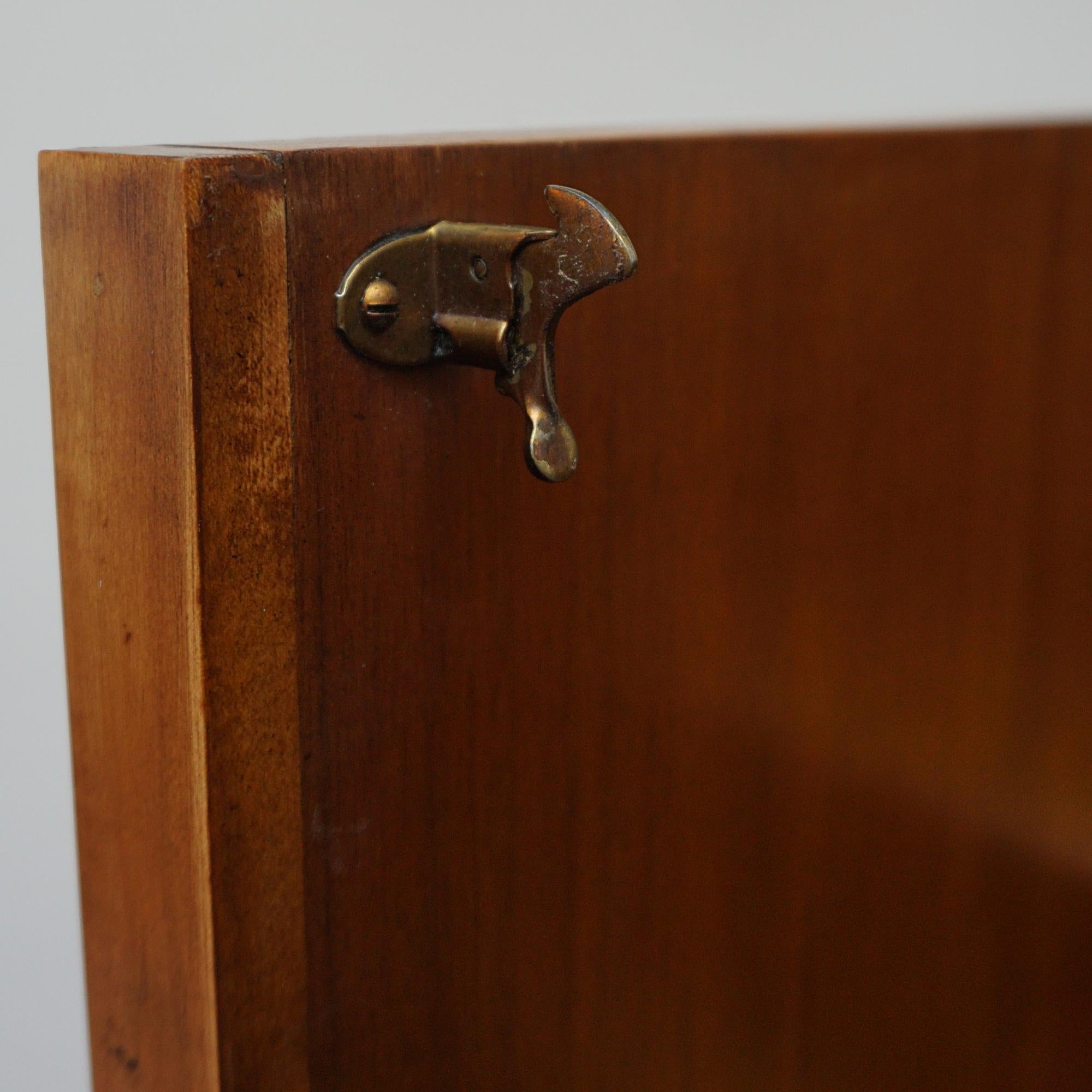 Art Deco Australian Walnut Cabinet on Tapered Legs  For Sale 1