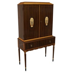 Art Deco Australian Walnut Cabinet on Tapered Legs