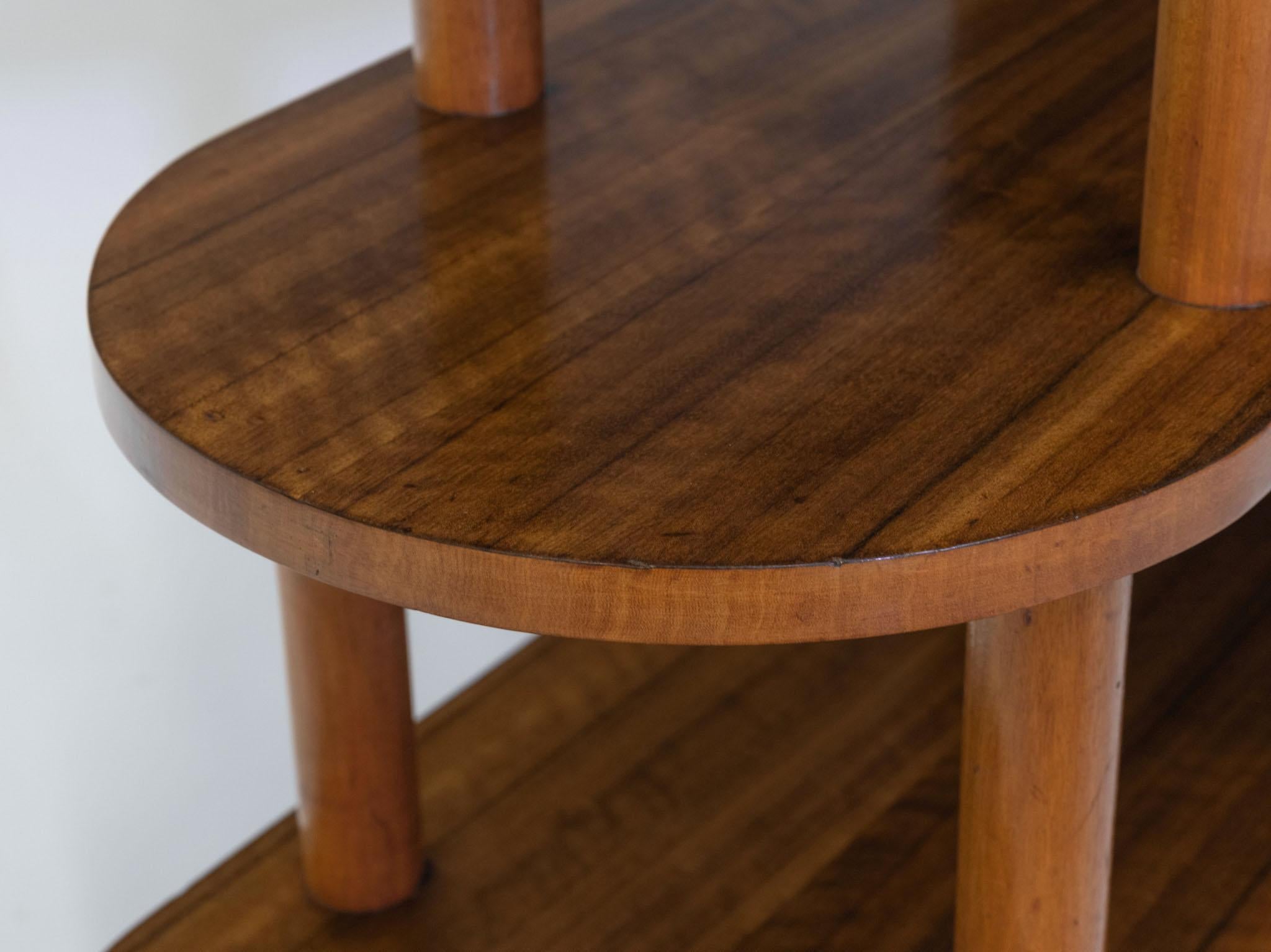 Art Deco Australian Walnut Tiered Side Table 1930s For Sale 1