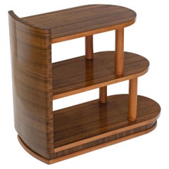 Art Deco Australian Walnut Tiered Side Table 1930s