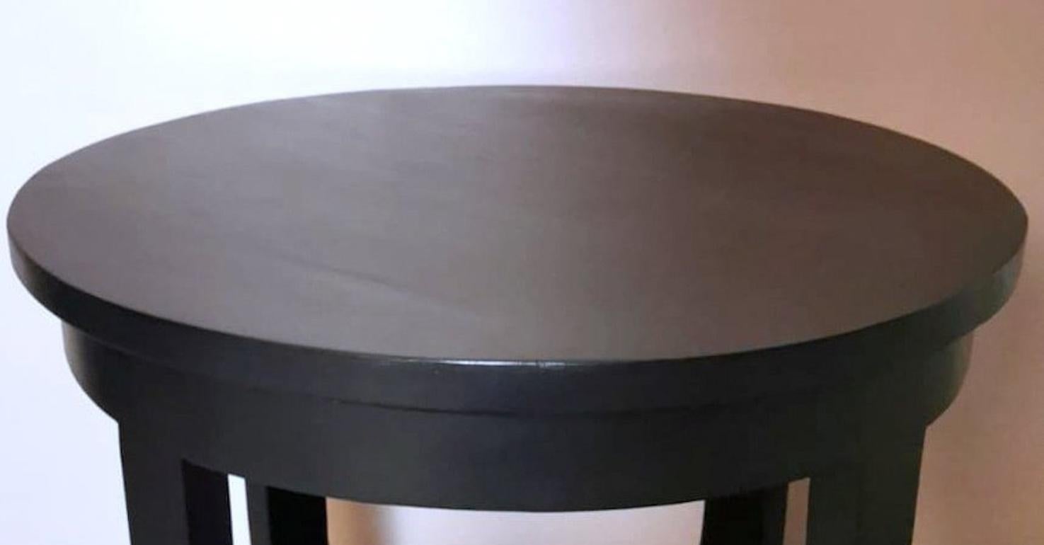 Art Deco Austrian Black Round Coffee Table 2
