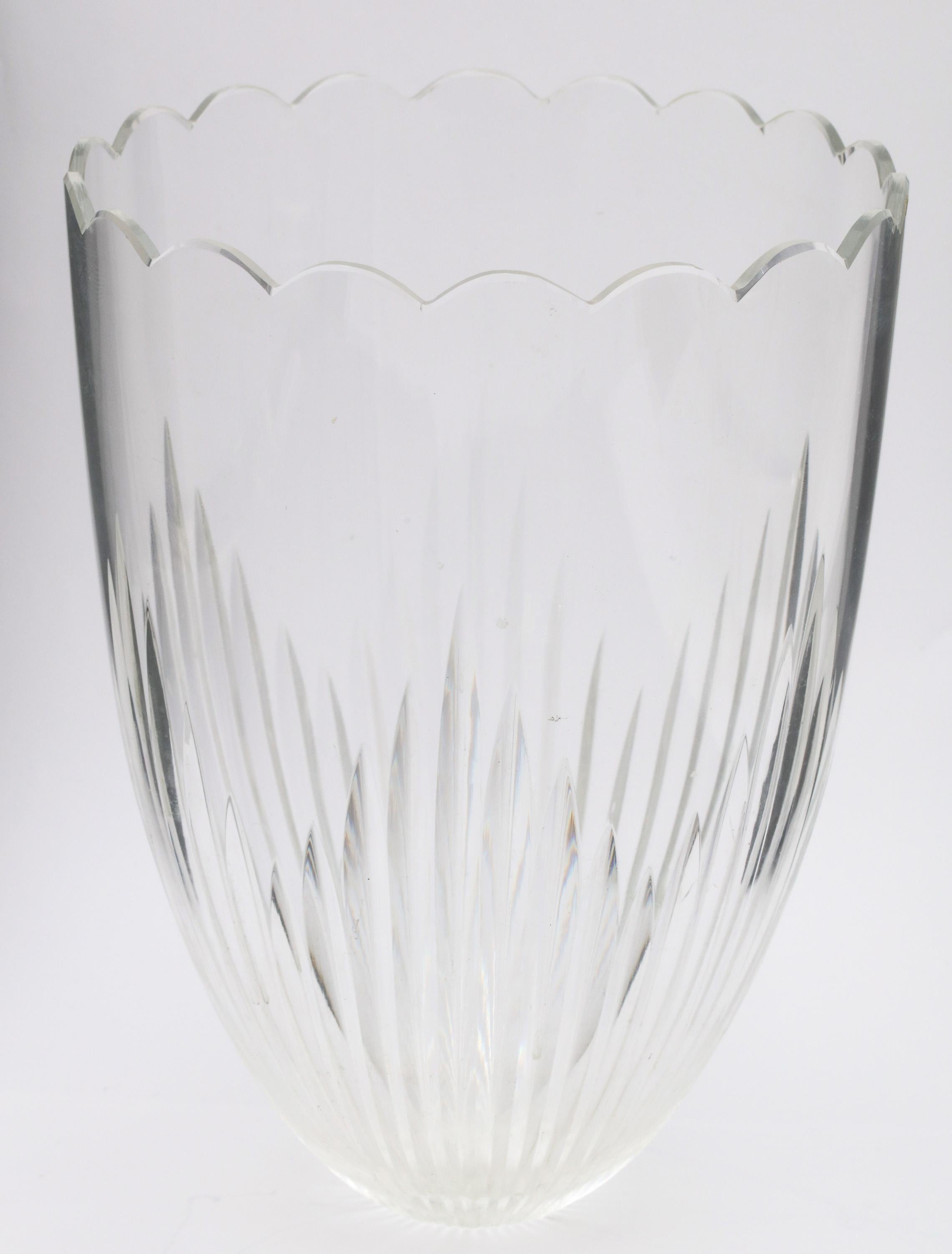 Art Deco Austrian Continental Silver ‘.835’ Mounted Crystal Vase 7