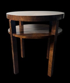 Art Deco Austrian High Coffee Table In Walnut Veneer