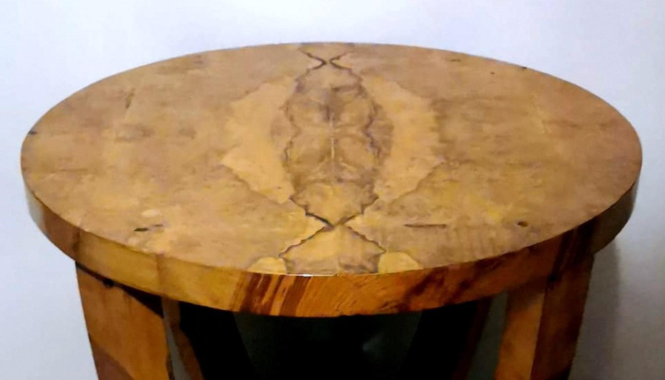 Art Deco Austrian Round Coffee Table For Sale 9
