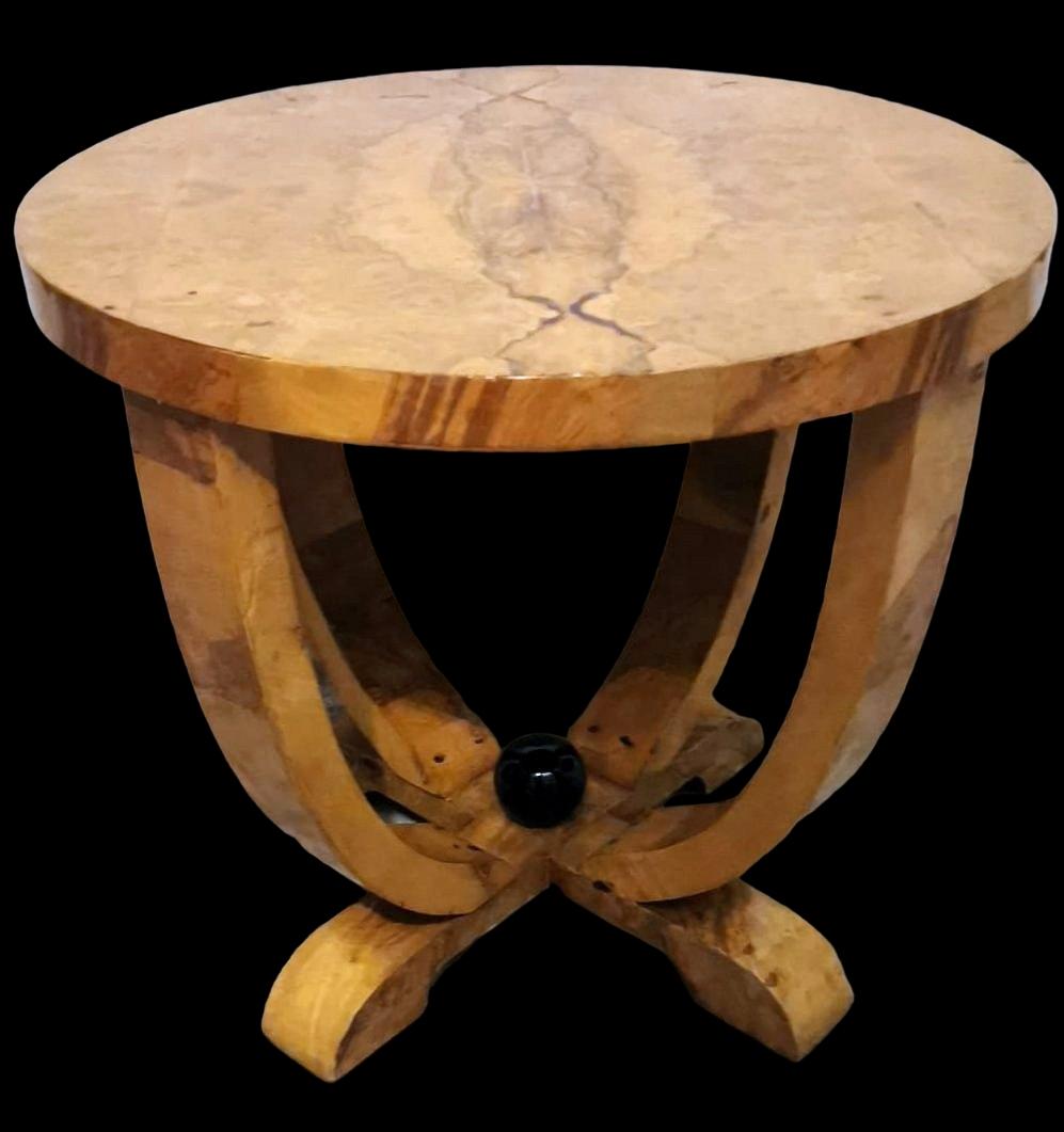20th Century Art Deco Austrian Round Coffee Table For Sale