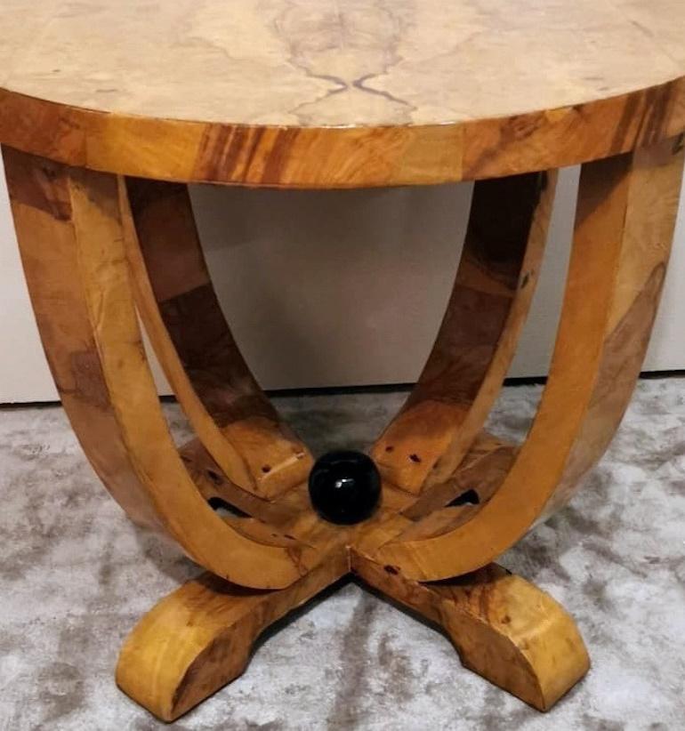 Art Deco Austrian Round Coffee Table For Sale 3