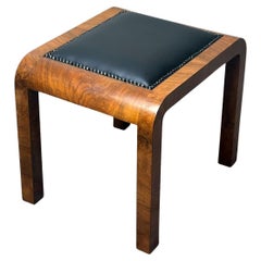 Art Deco Austrian Walnut Burl Stool