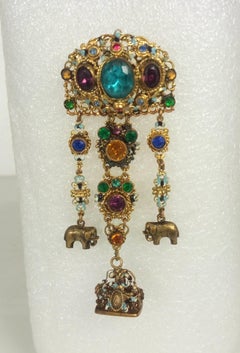 Art Deco Austro Hungarian Inspired Fob Brooch