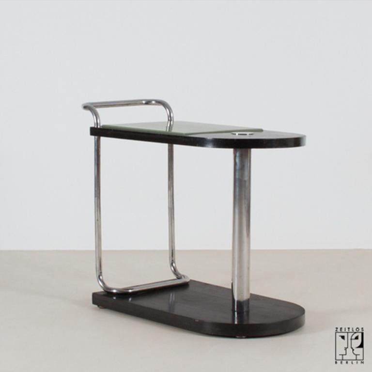 French Art Deco avant - garde side table designed by Bruno Weil for Thonet-France For Sale