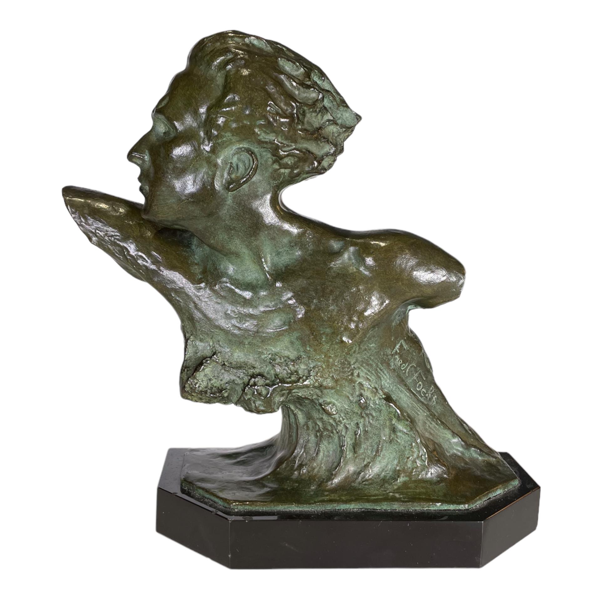 Art Deco Aviator Bronze by Frederic C Focht 6