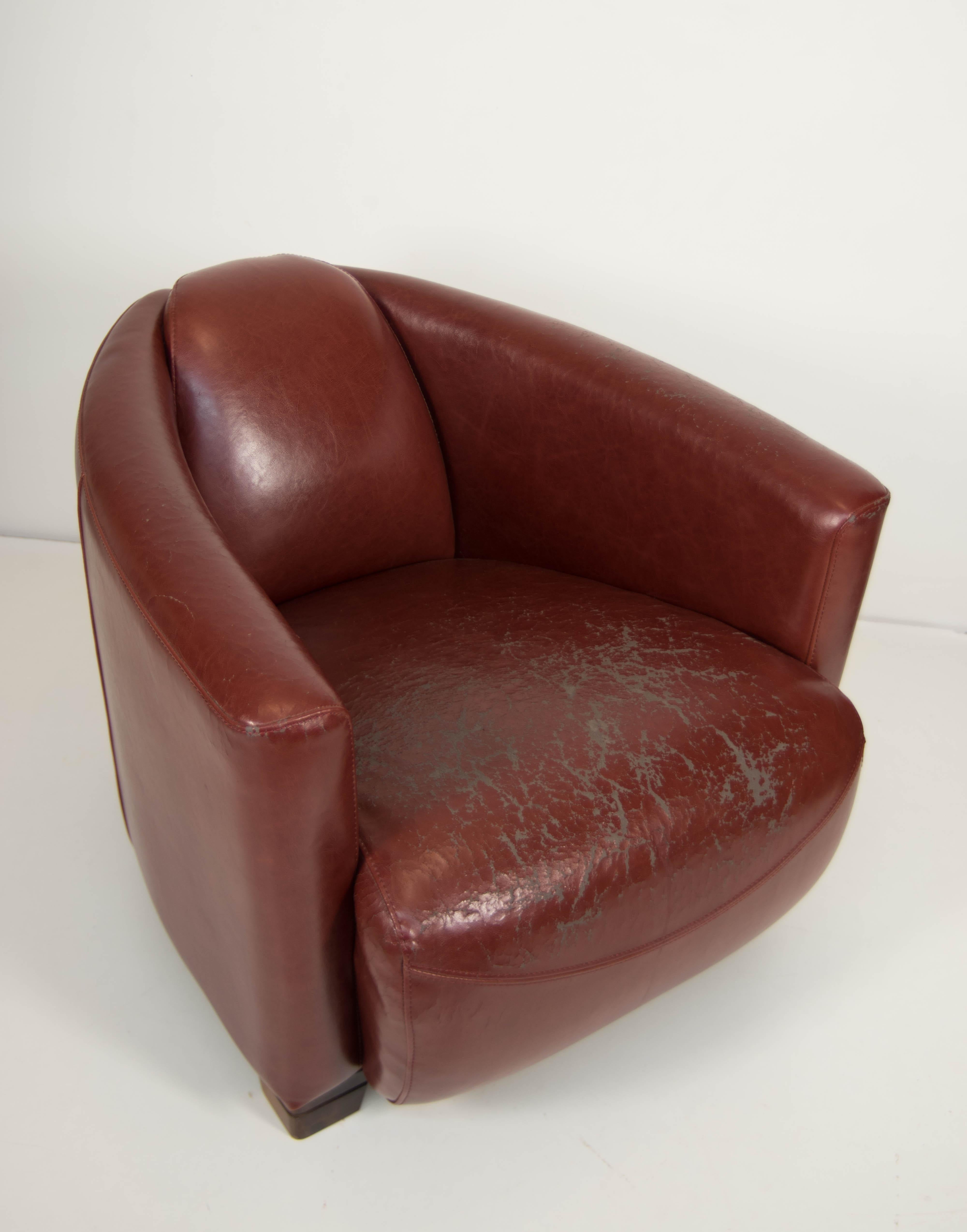 Art déco Fauteuil Club Aviateur Art Déco, années 2000 en vente