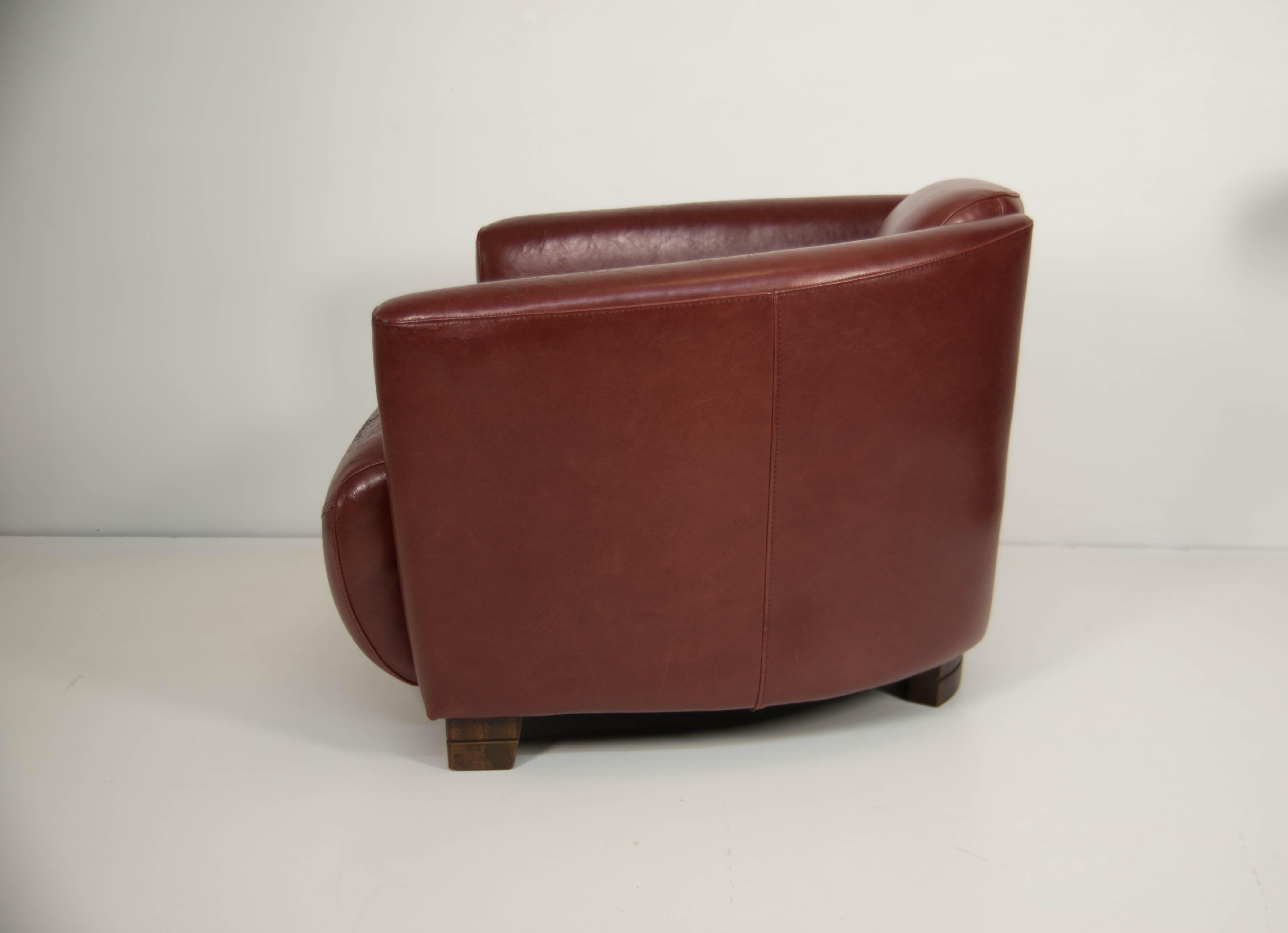 Fauteuil Club Aviateur Art Déco, années 2000 Bon état - En vente à Praha, CZ