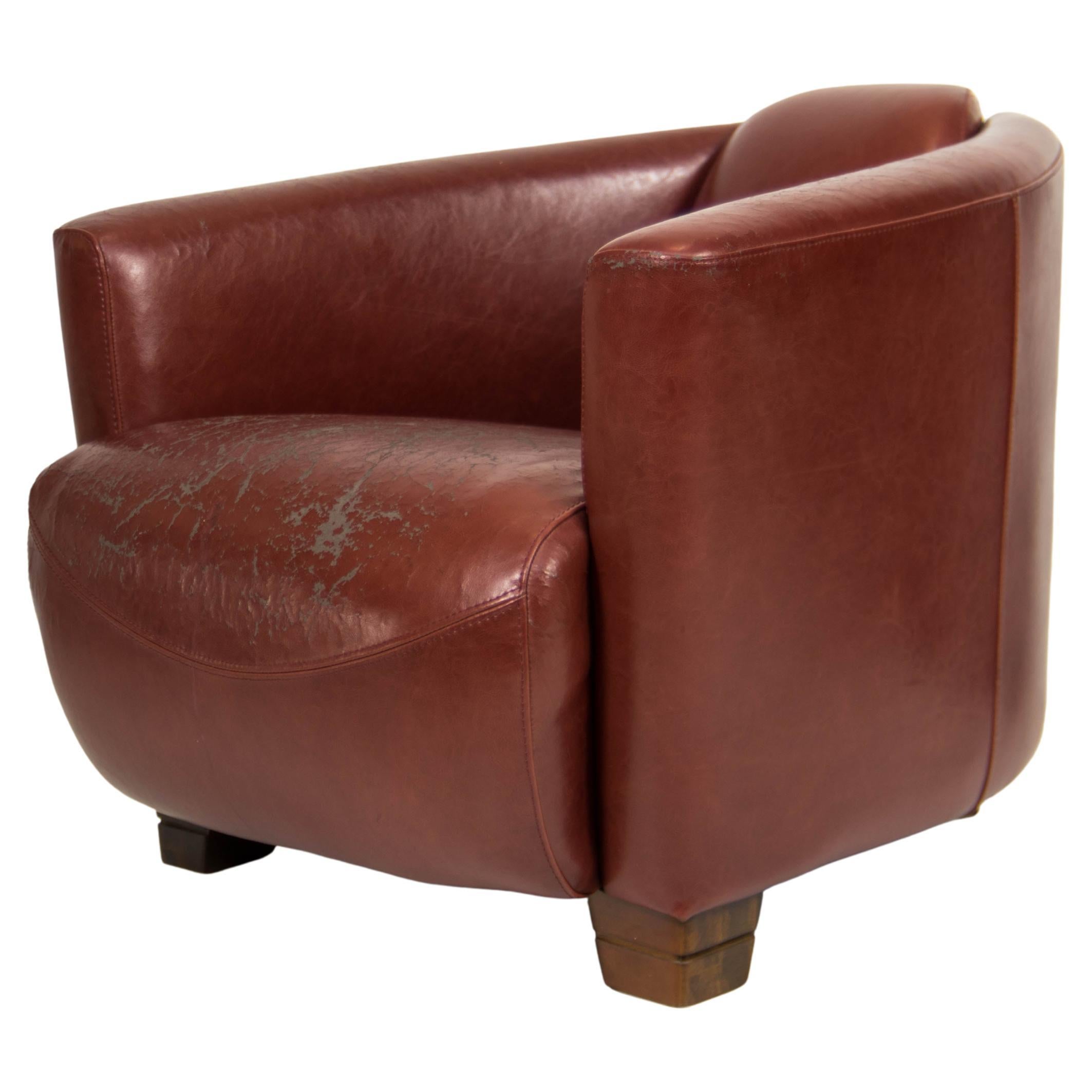 Fauteuil Club Aviateur Art Déco, années 2000