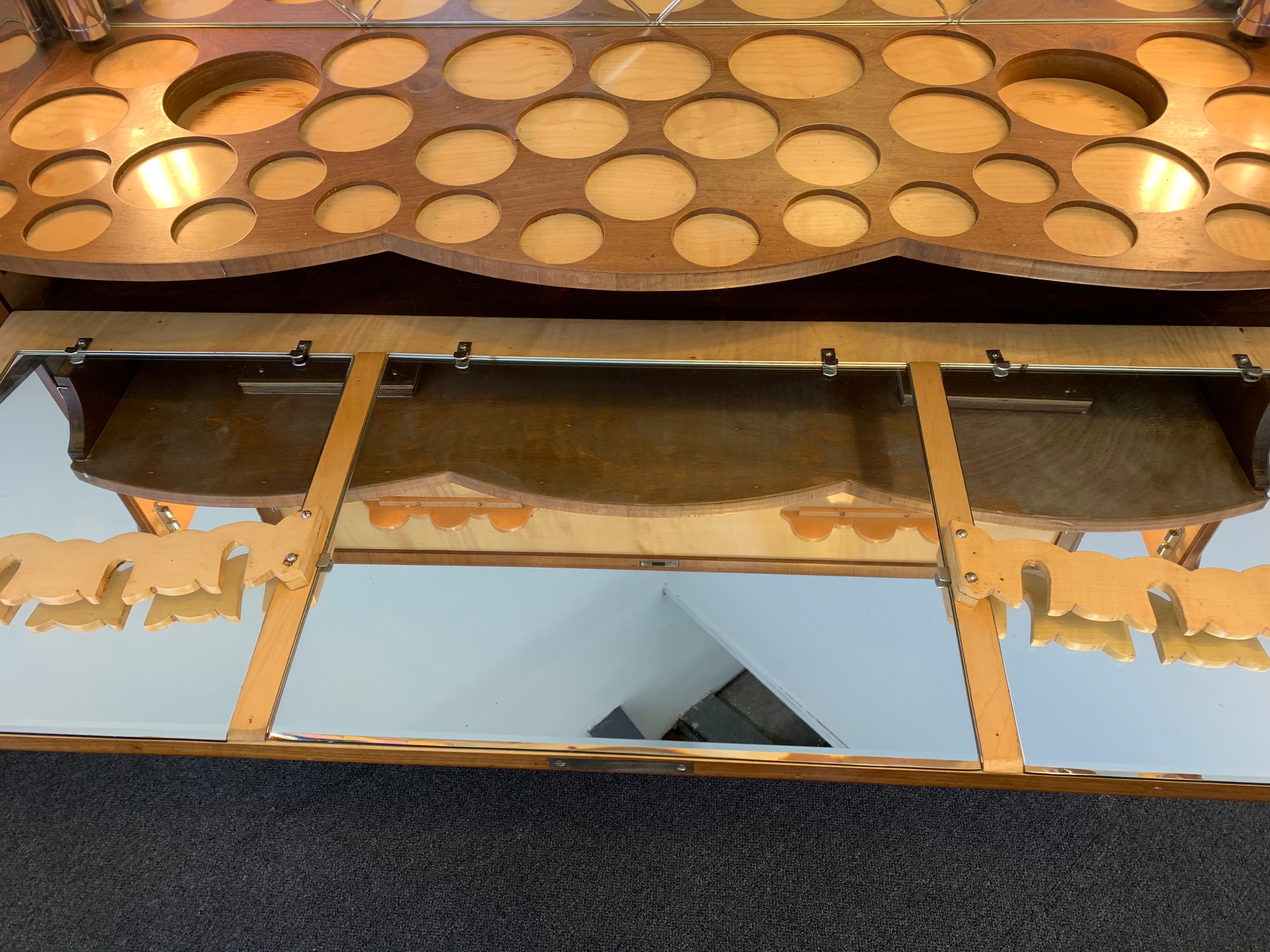 Walnut Art Deco Aw Lyn Cocktail Cabinet Sideboard