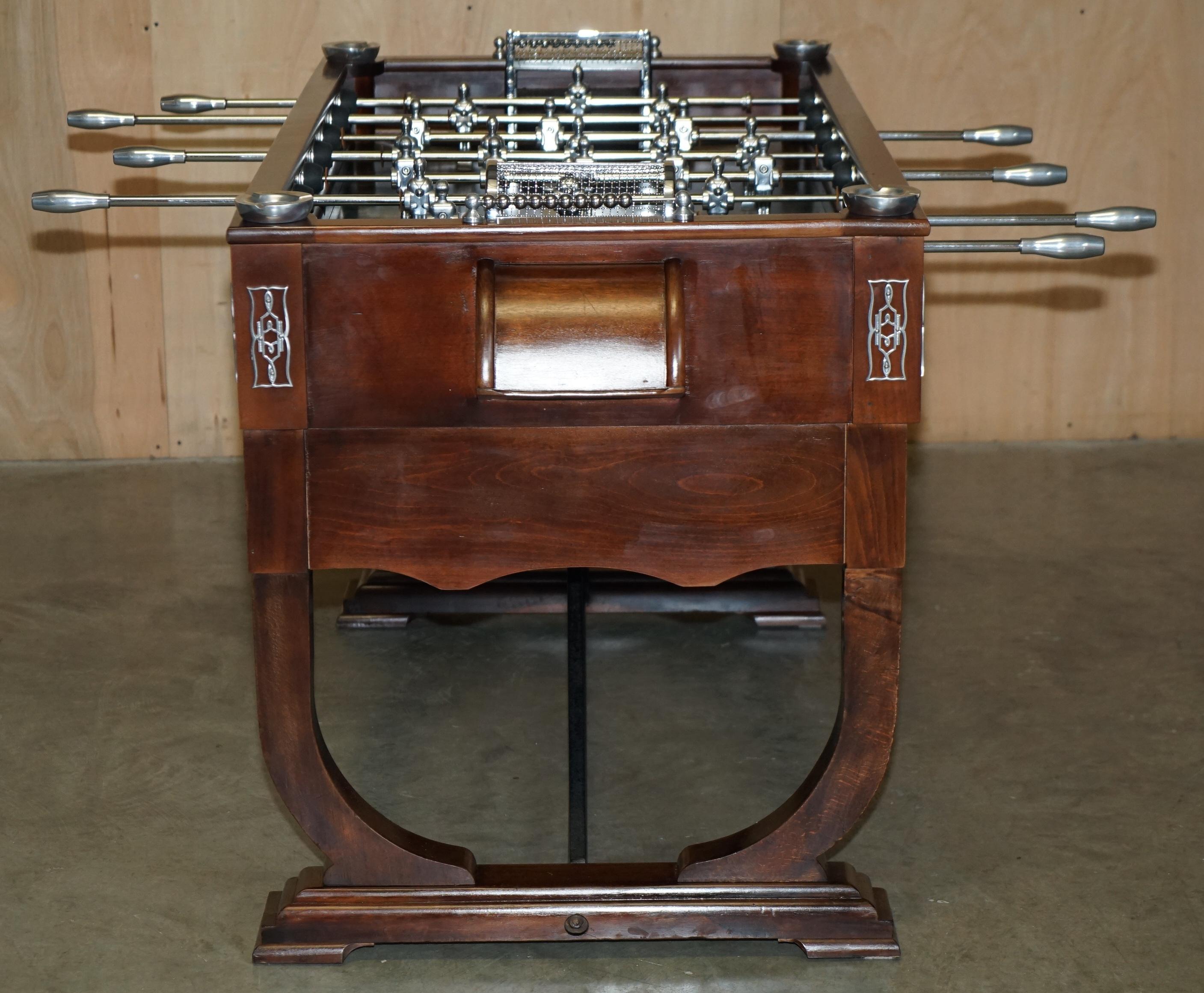 ART DECO BABYFOOT TOULET EST 1857 FOOTBALL OR FOOSBALL TABLE WiTH CHROME PLAYERS 8